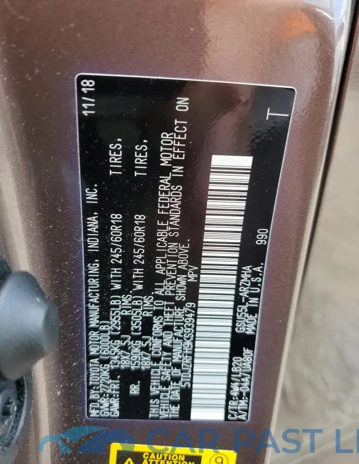 5TDJZRFH9KS939479# 14