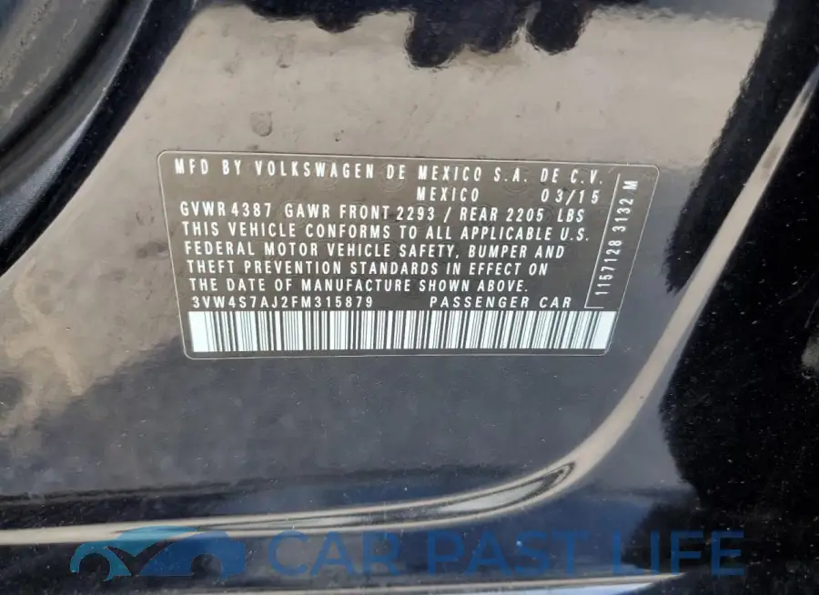 3VW4S7AJ2FM315879# 12