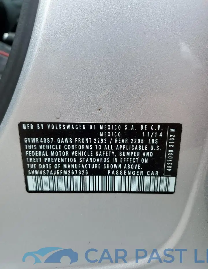 3VW4S7AJ5FM267326# 12