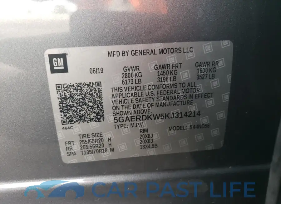 5GAERDKW5KJ314214# 13