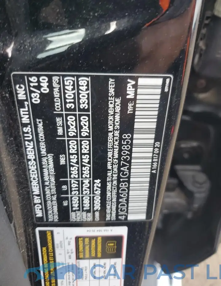 4JGDA6DB1GA739858# 13