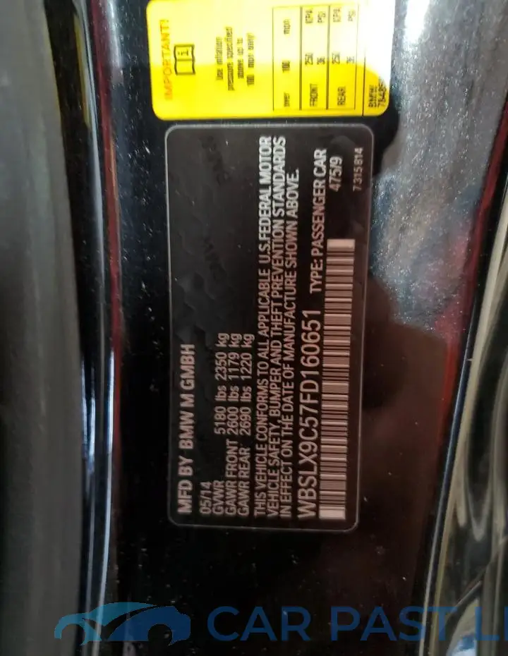 WBSLX9C57FD160651# 13