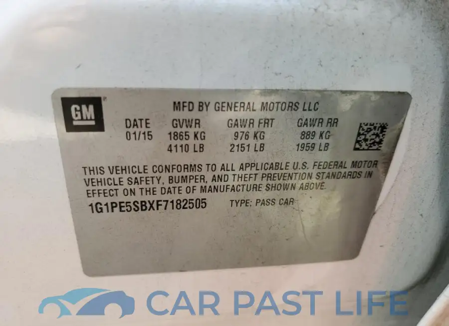 1G1PE5SBXF7182505# 12