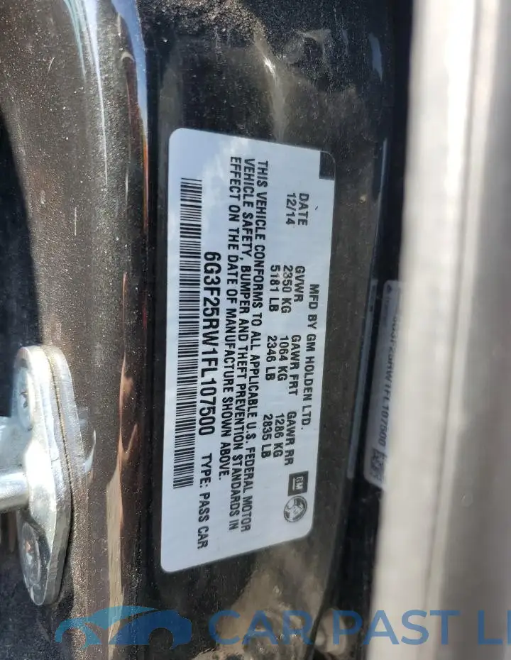 6G3F25RW1FL107500# 12