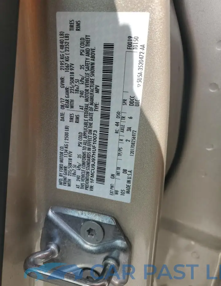 1FMCU9J97HUF10073# 13