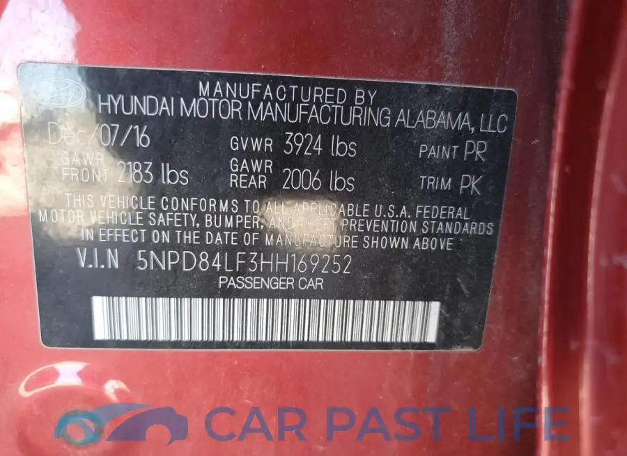 5NPD84LF3HH169252# 13