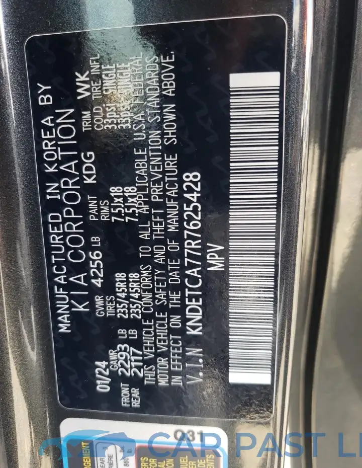 KNDETCA77R7625428# 12