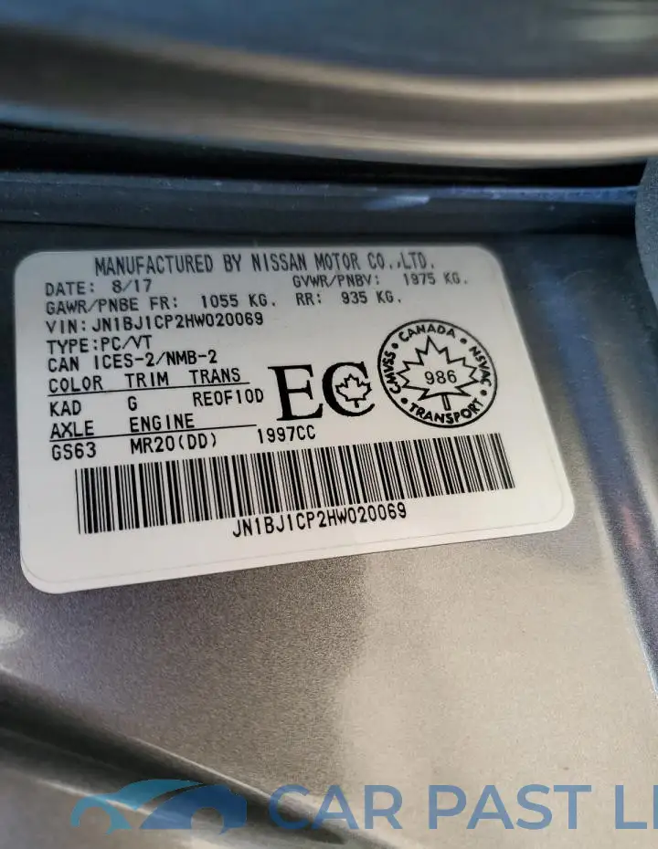 JN1BJ1CP2HW020069# 14