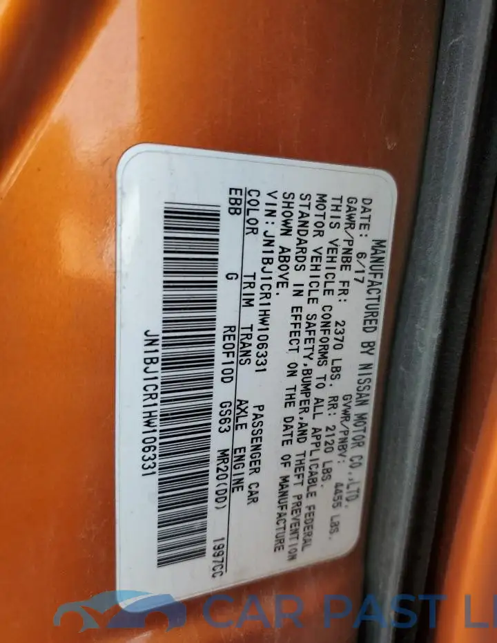 JN1BJ1CR1HW106331# 13