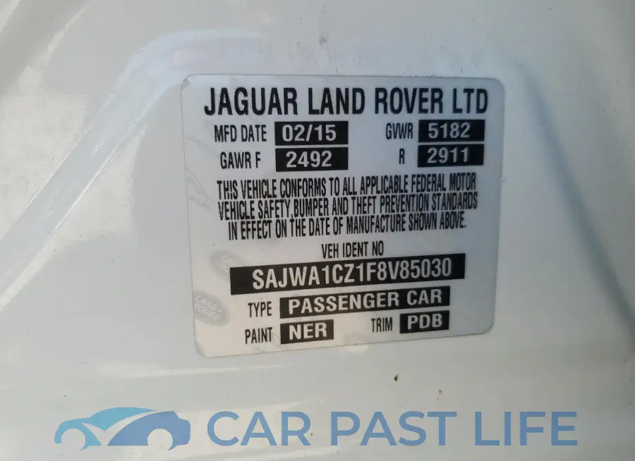 SAJWA1CZ1F8V85030# 12