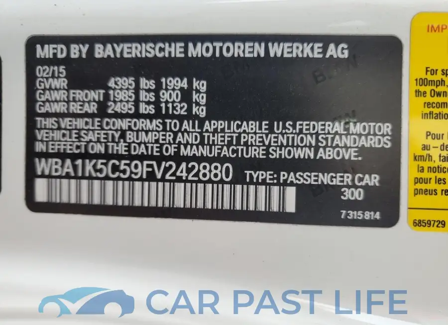 WBA1K5C59FV242880# 13