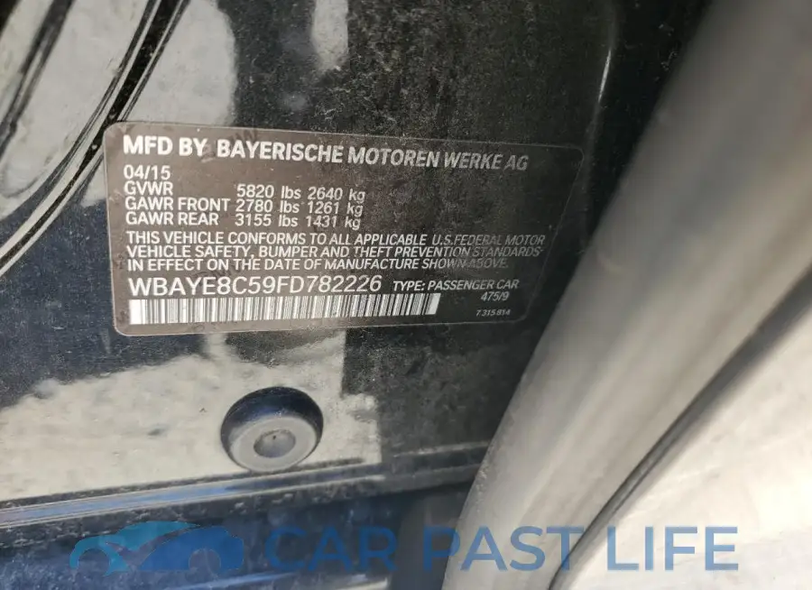 WBAYE8C59FD782226# 12
