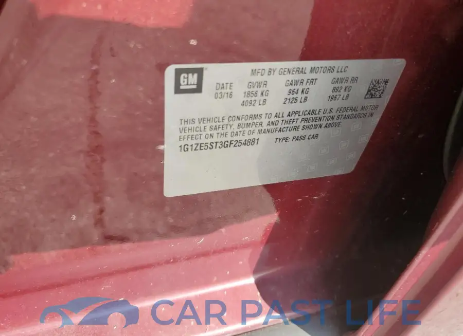 1G1ZE5ST3GF254881# 12