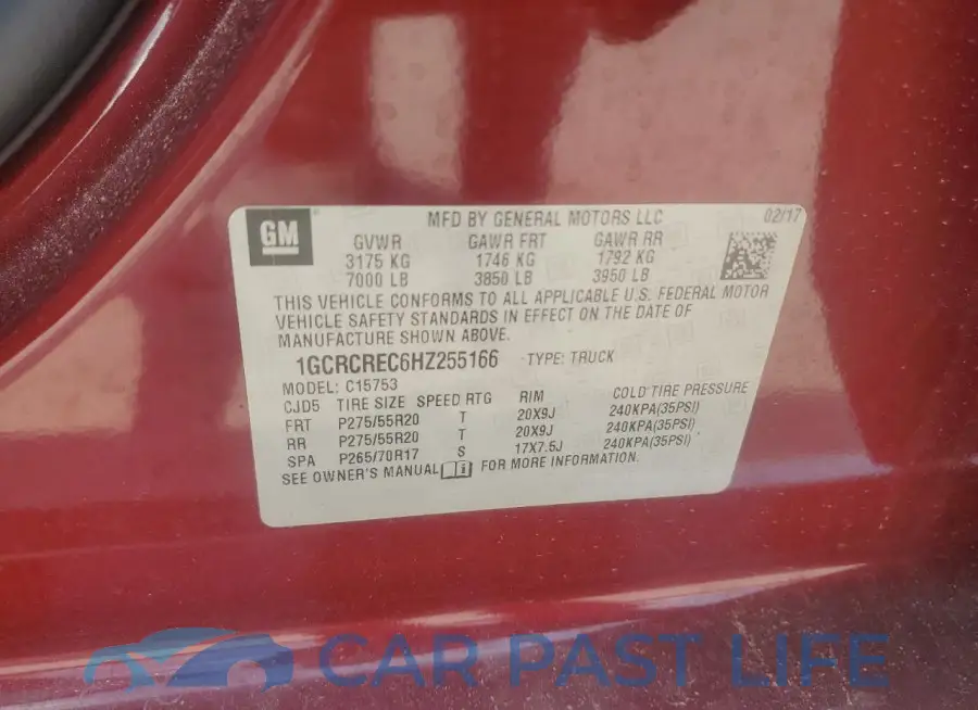 1GCRCREC6HZ255166# 12