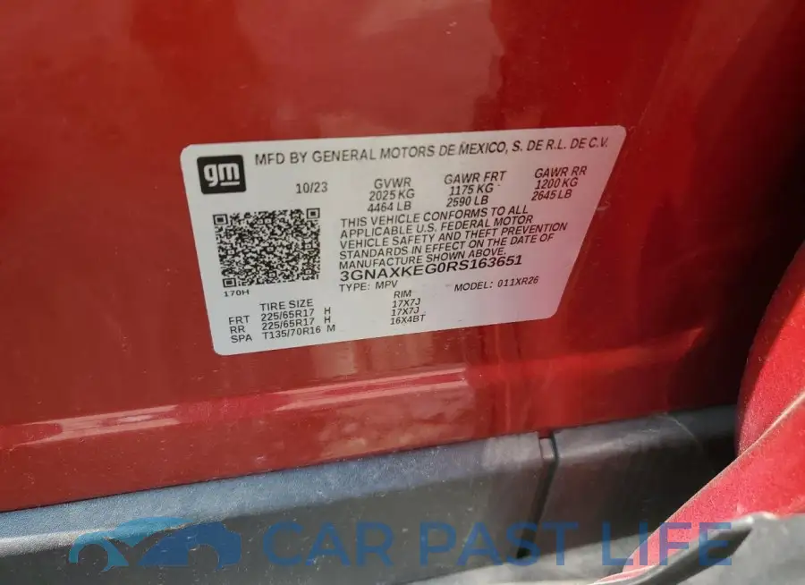 3GNAXKEG0RS163651# 12