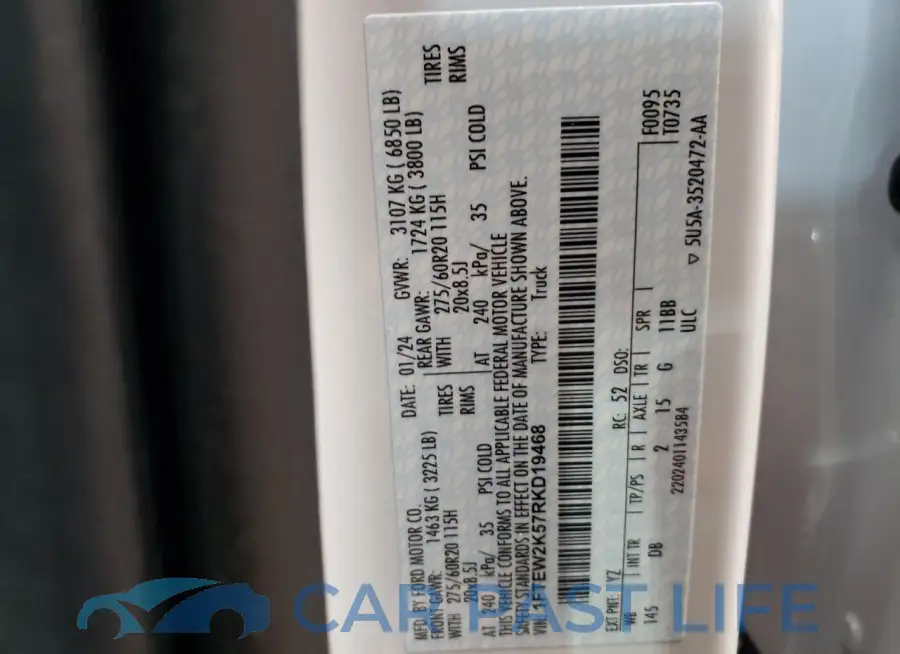1FTEW2K57RKD19468# 12