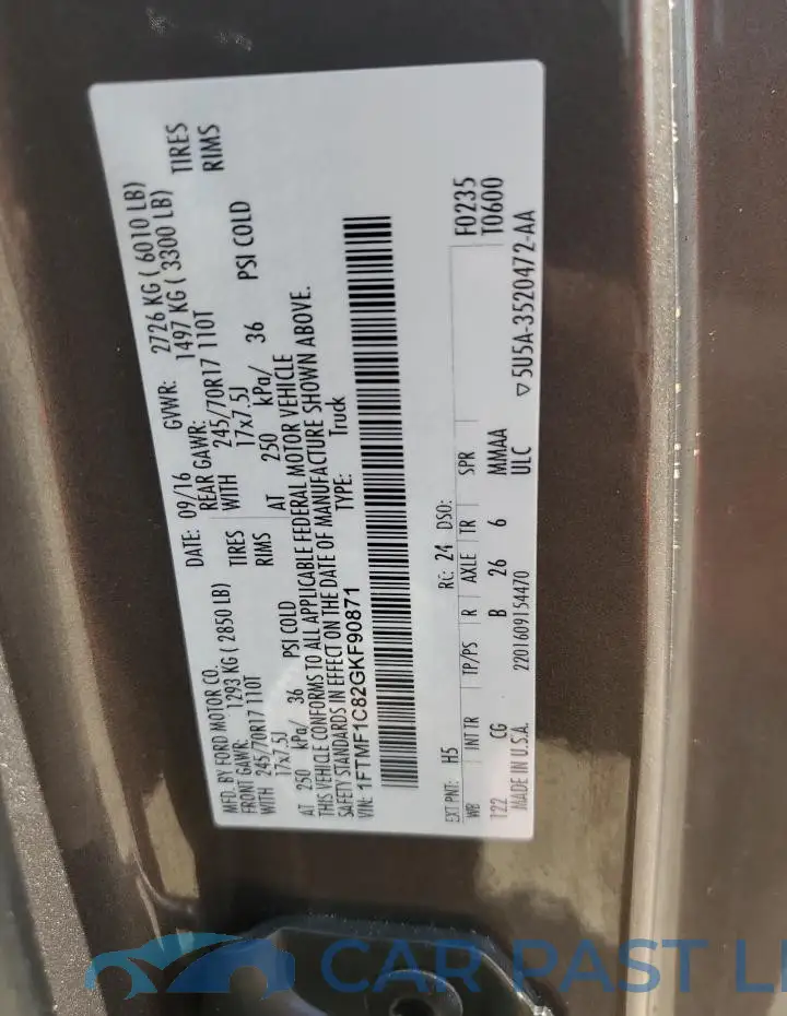 1FTMF1C82GKF90871# 13