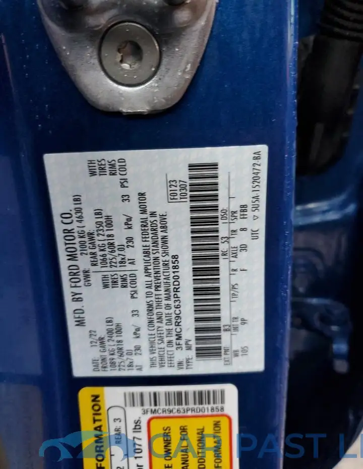 3FMCR9C63PRD01858# 12