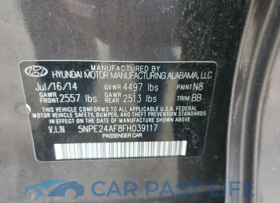 5NPE24AF8FH039117# 12