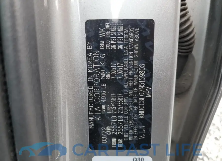 KNDCC3LG7N5159803# 13