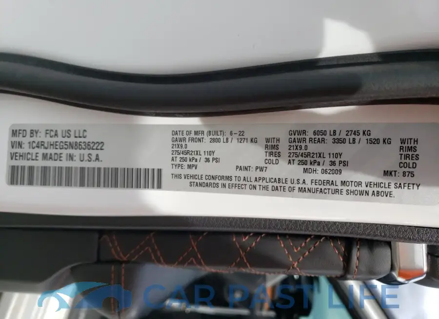 1C4RJHEG5N8636222# 13