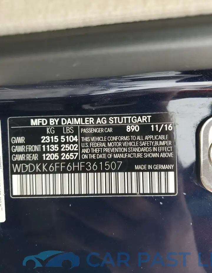 WDDKK6FF6HF361507# 12