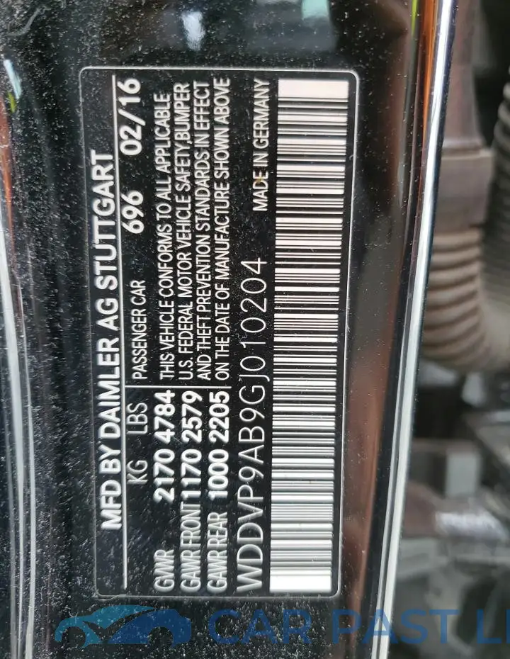 WDDVP9AB9GJ010204# 13