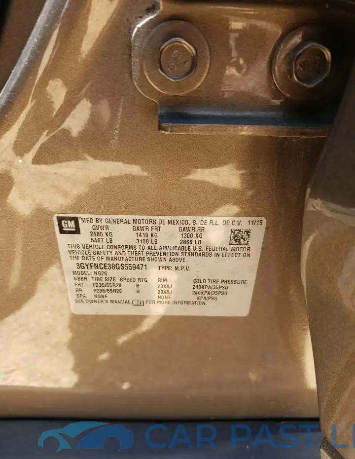 3GYFNCE38GS559471# 12