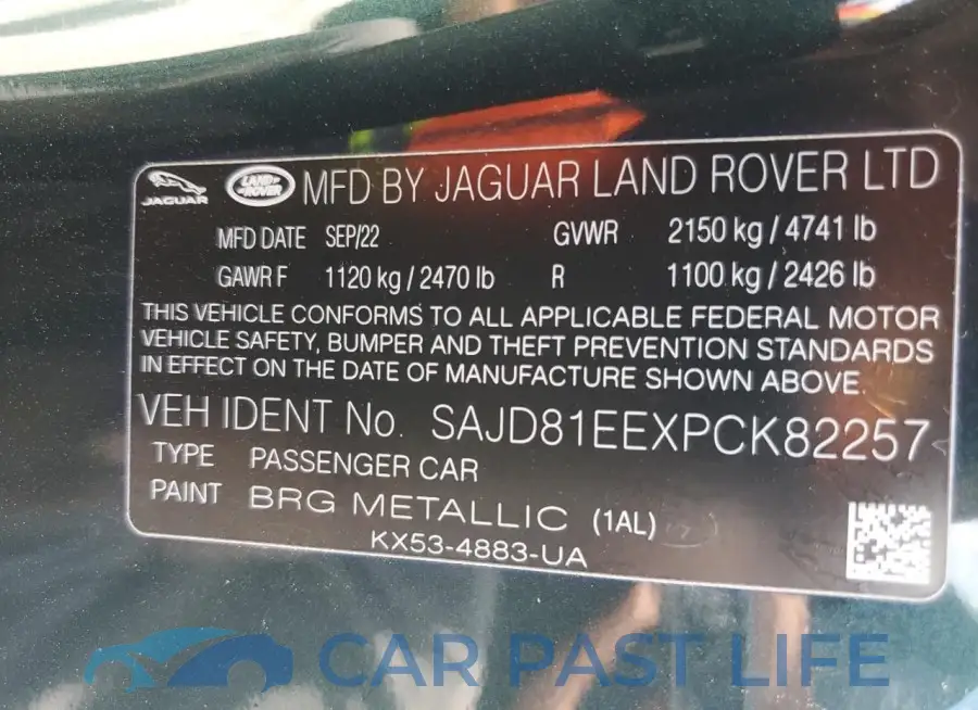 SAJD81EEXPCK82257# 12