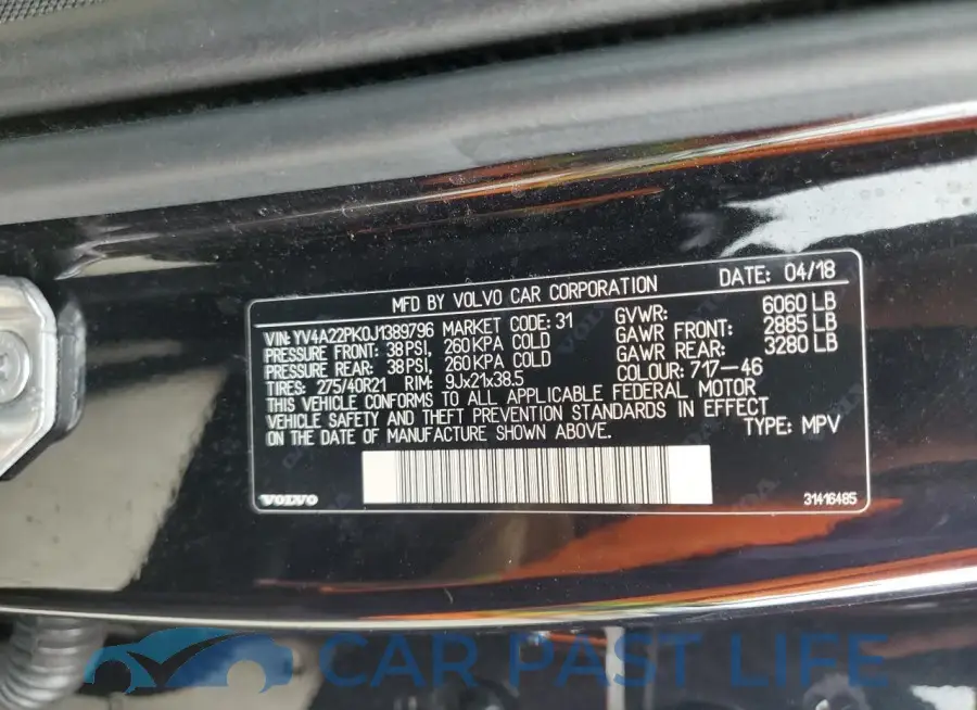 YV4A22PK0J1389796# 12
