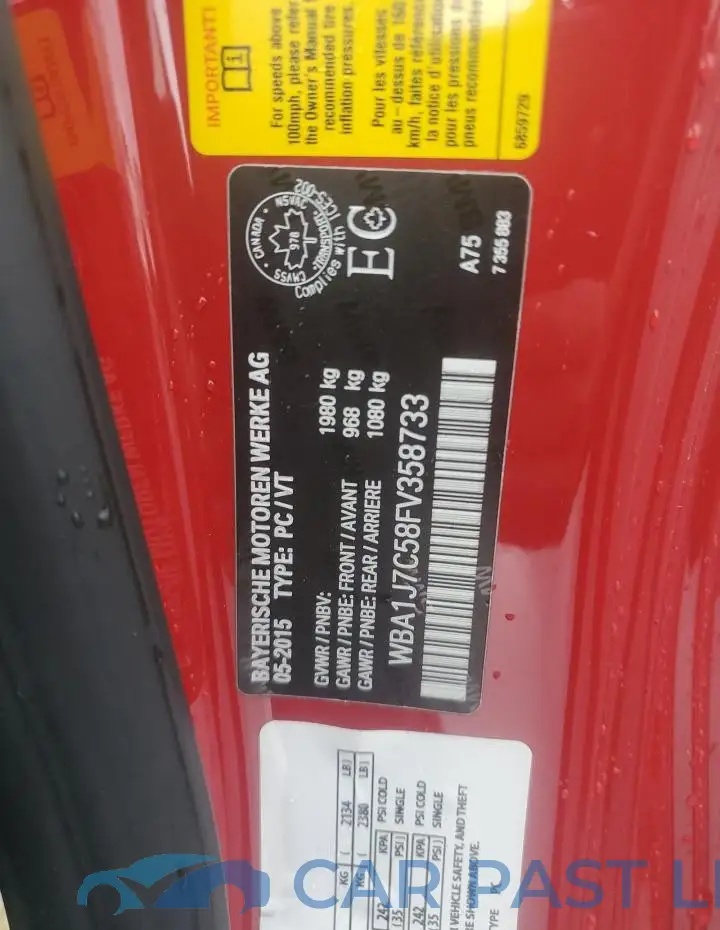 WBA1J7C58FV358733# 13