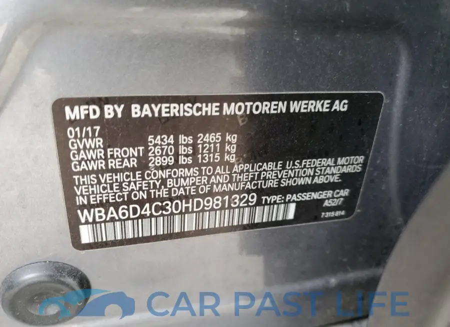 WBA6D4C30HD981329# 12