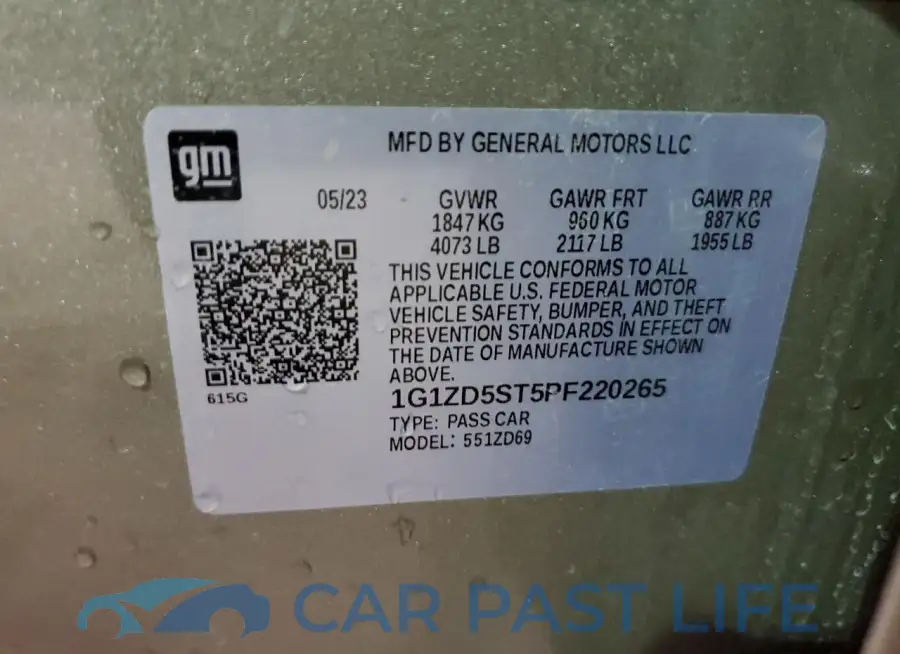 1G1ZD5ST5PF220265# 12