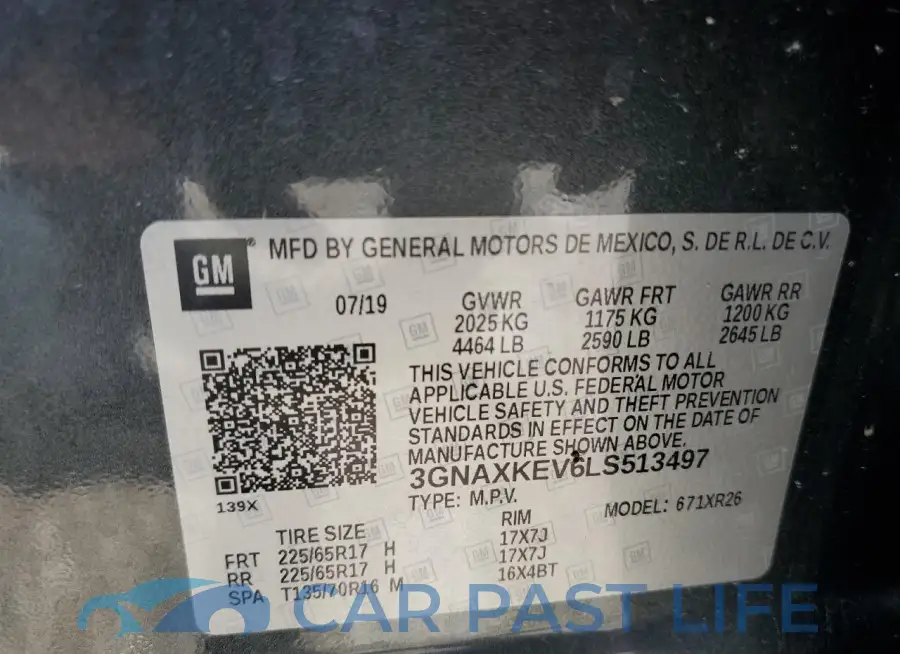 3GNAXKEV6LS513497# 13