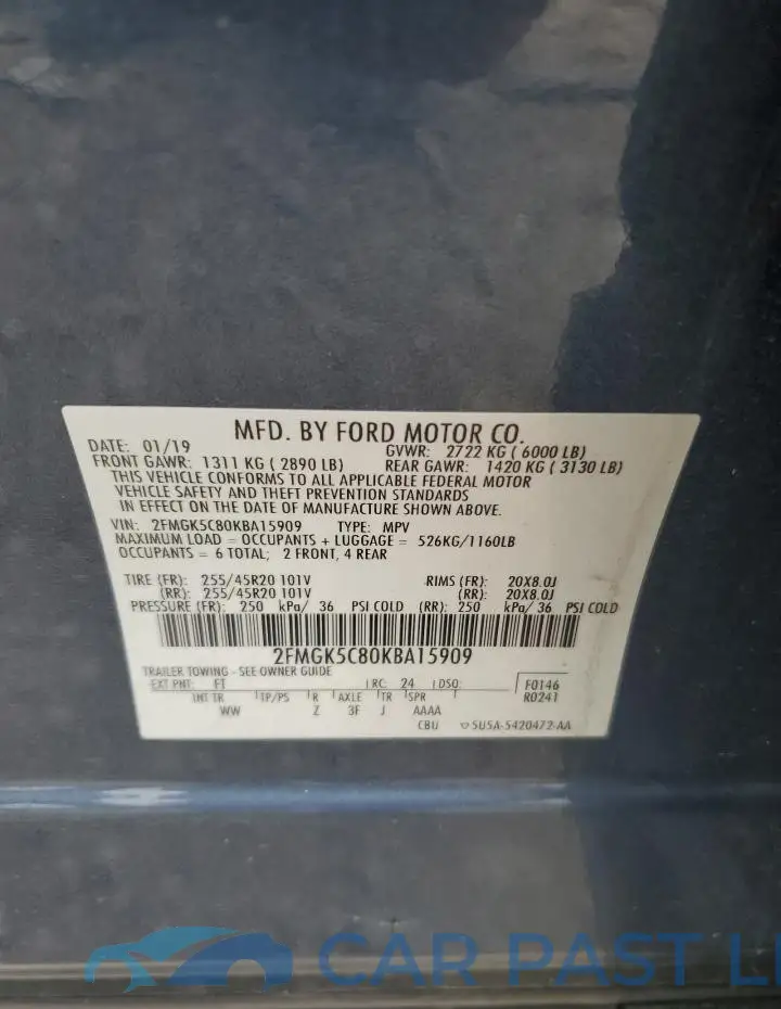 2FMGK5C80KBA15909# 14