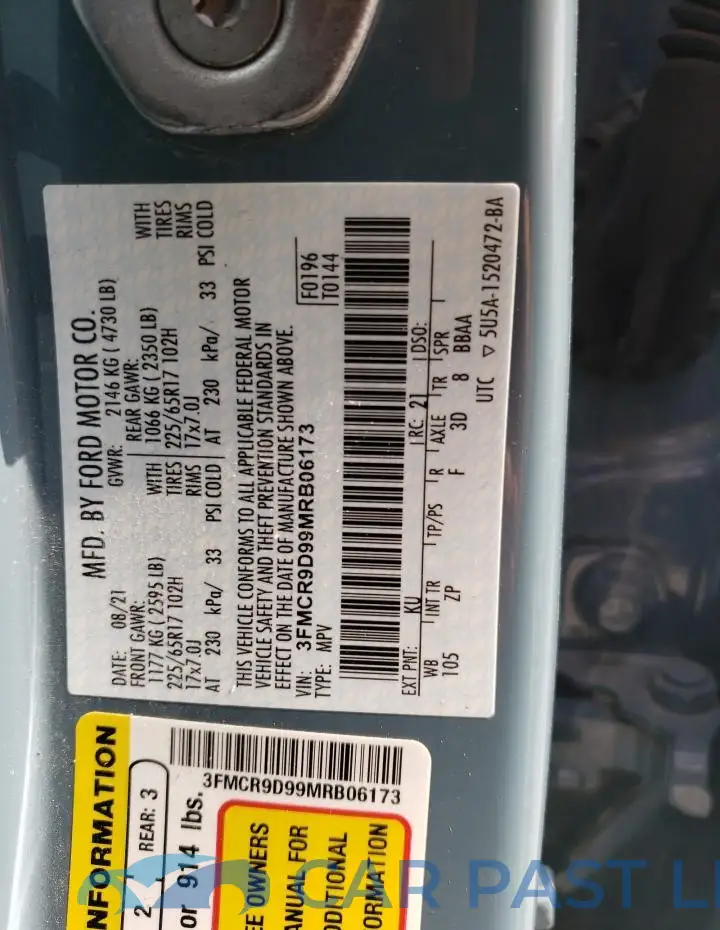 3FMCR9D99MRB06173# 12