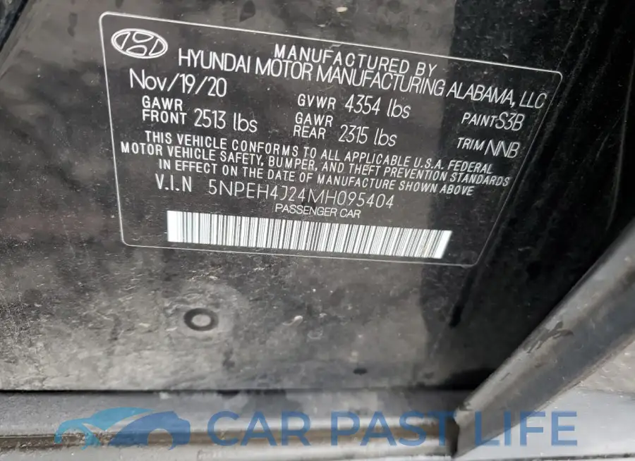 5NPEH4J24MH095404# 12