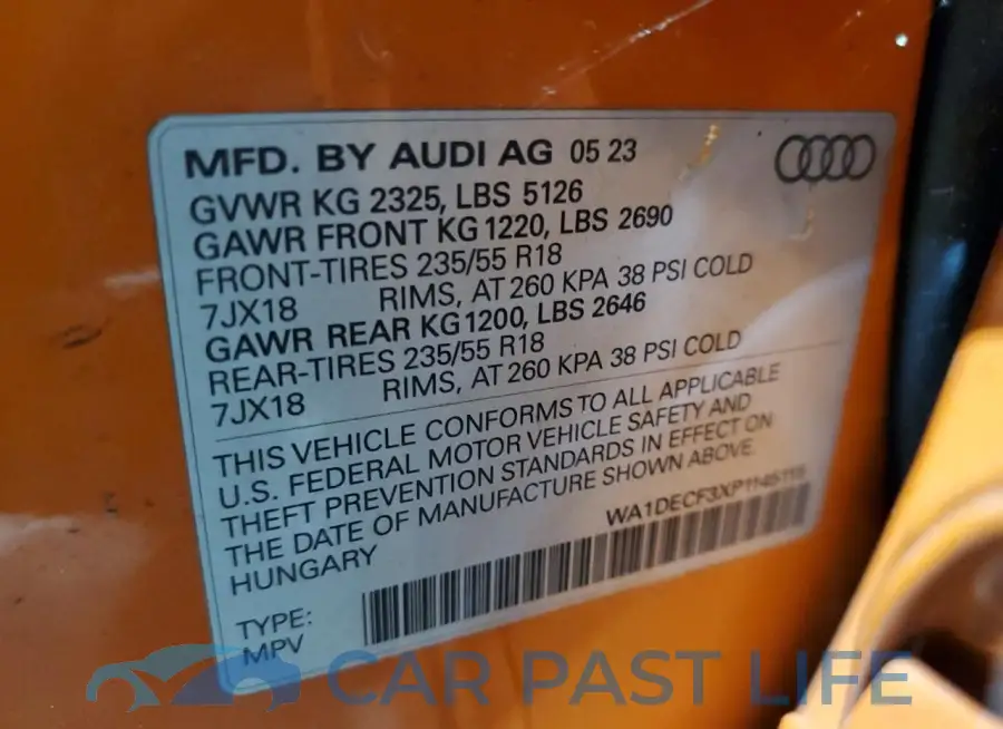 WA1DECF3XP1145115# 13