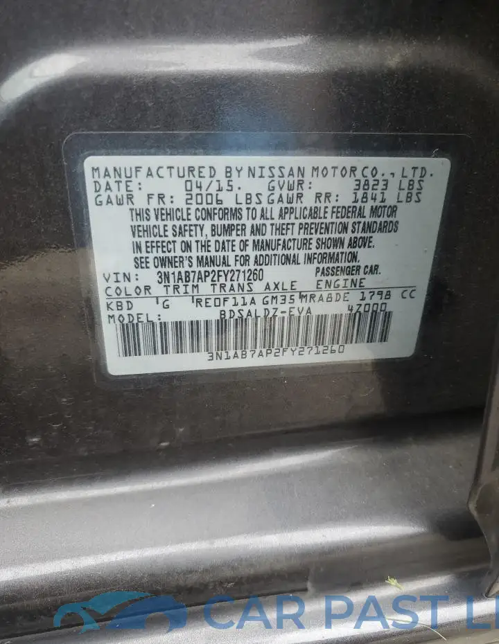 3N1AB7AP2FY271260# 12