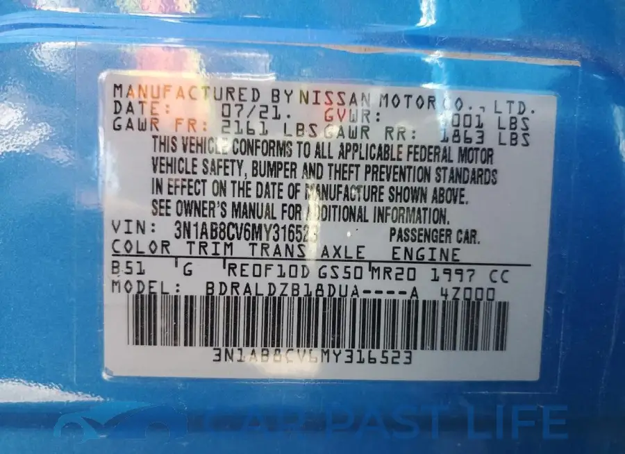 3N1AB8CV6MY316523# 12