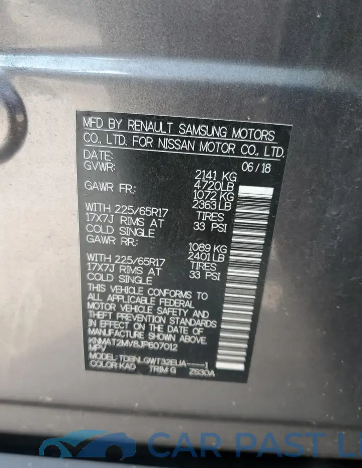 KNMAT2MV8JP607012# 13