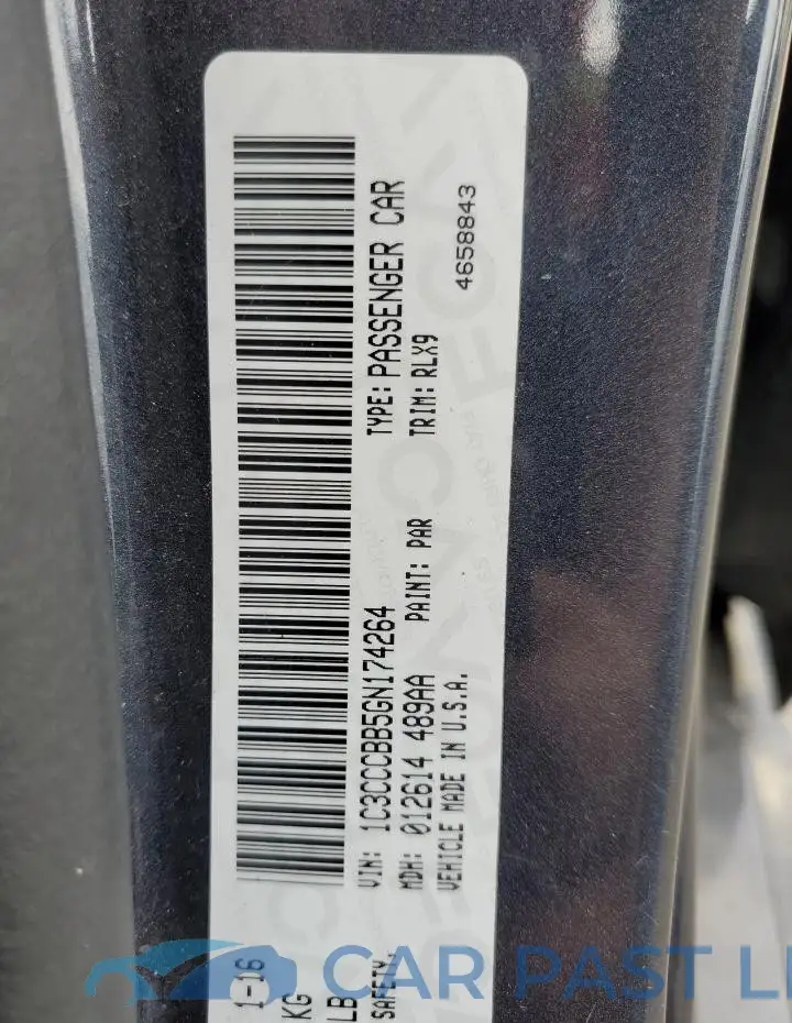 1C3CCCBB5GN174264# 12