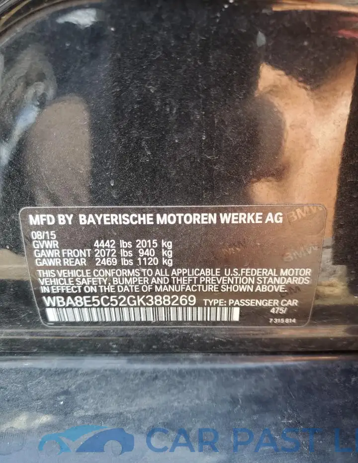 WBA8E5C52GK388269# 12