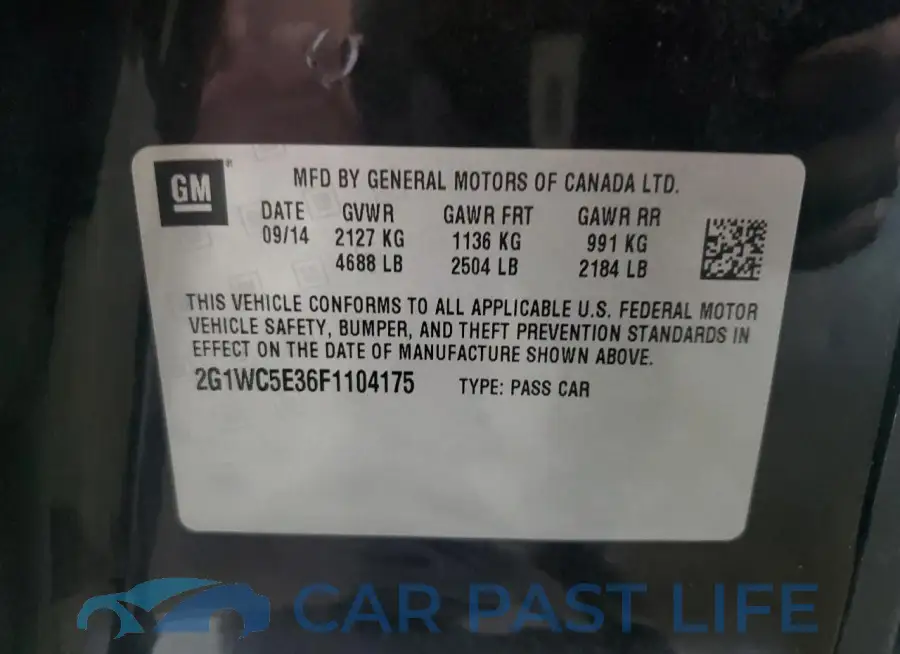 2G1WC5E36F1104175# 13