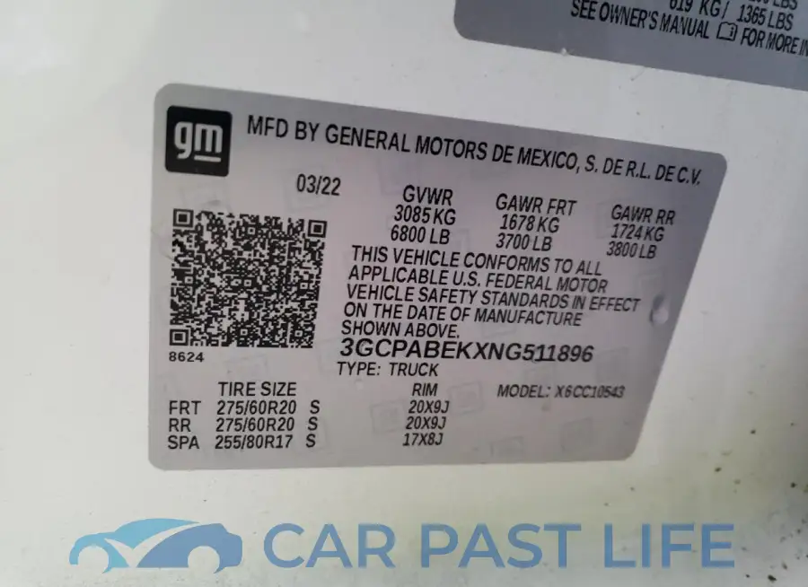 3GCPABEKXNG511896# 12