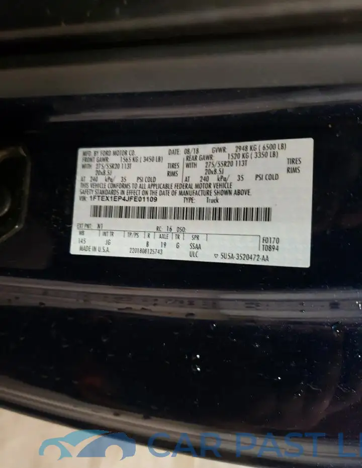 1FTEX1EP4JFE01109# 12