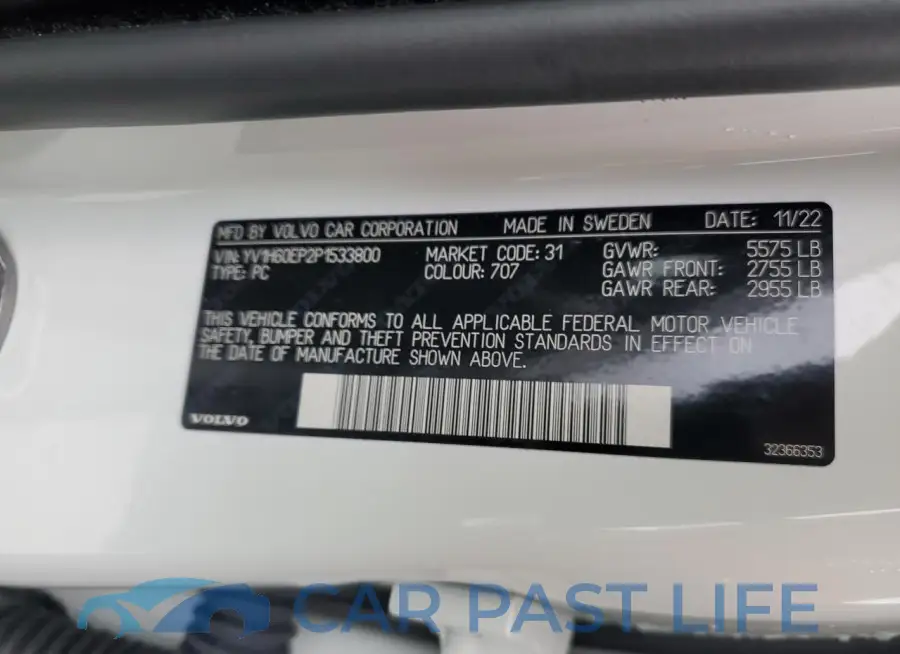 YV1H60EP2P1533800# 13