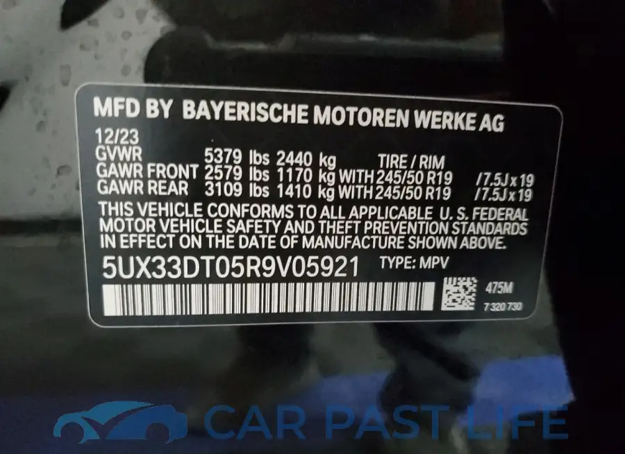 5UX33DT05R9V05921# 13