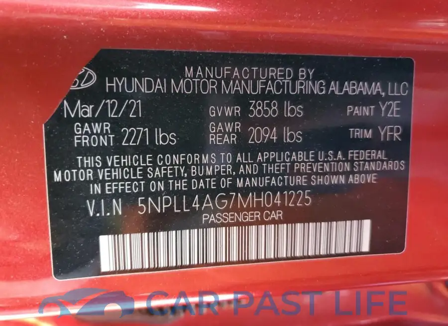 5NPLL4AG7MH041225# 12