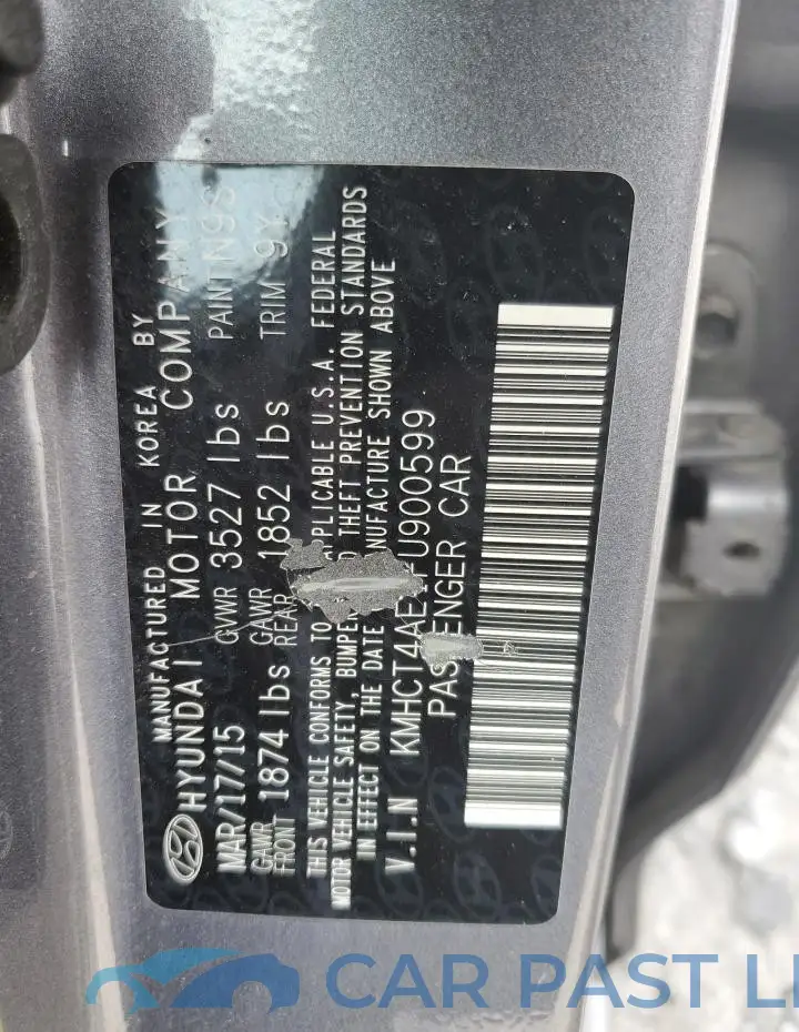 KMHCT4AE1FU900599# 12